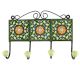Forest Green Wheel Flower Ceramic Tile Hook